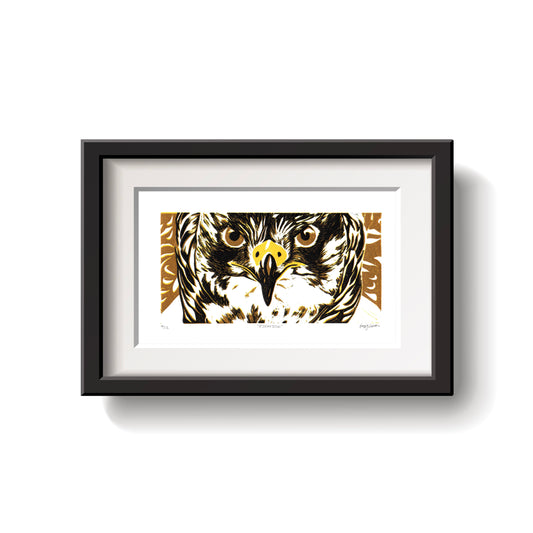 Osprey Lino Print by Emily Ciecka