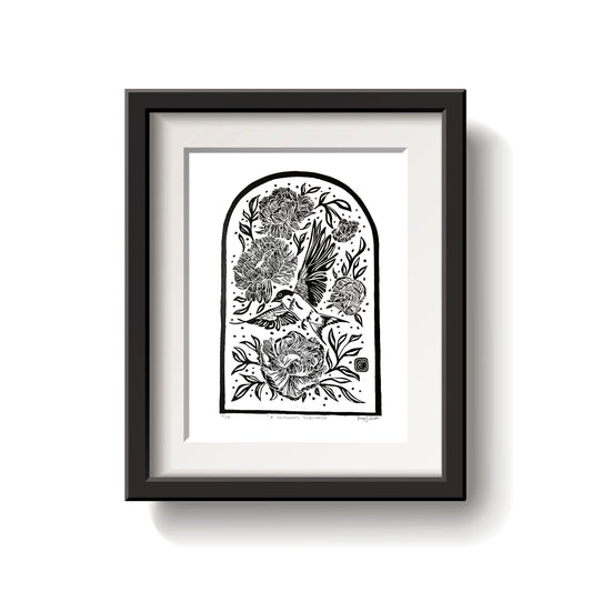 Swallow Lino Print by Emily Ciecka