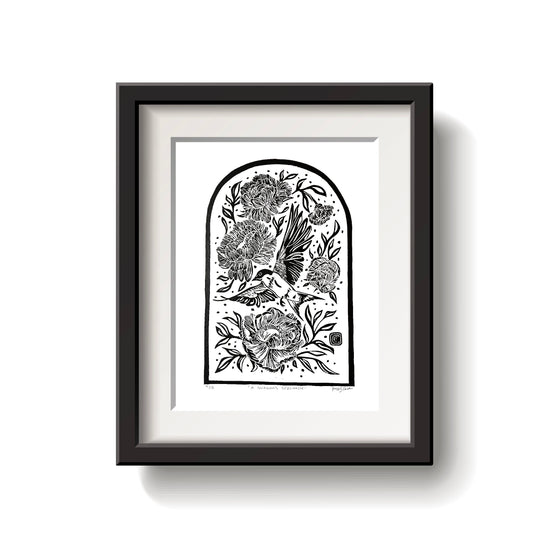 Swallow Lino Print by Emily Ciecka