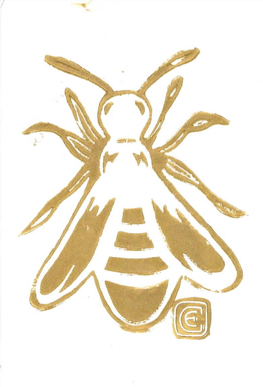Bee Postcards (Gold)