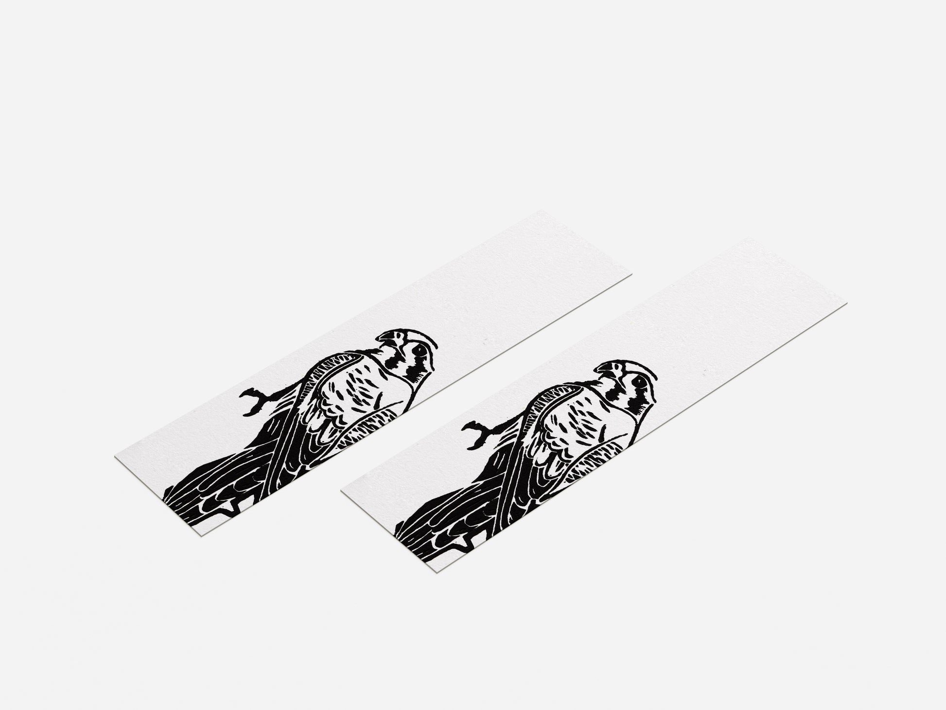 American Kestrel Lino Print Bookmark by Emily Ciecka