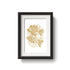 Kestrel Lino Print in Gold by Emily Ciecka