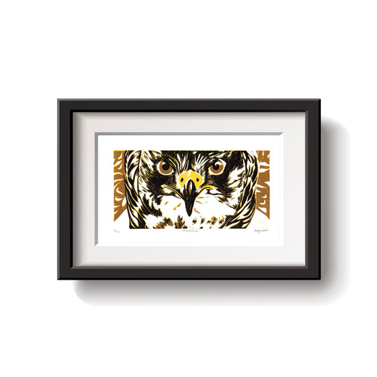 Osprey Lino Print by Emily Ciecka