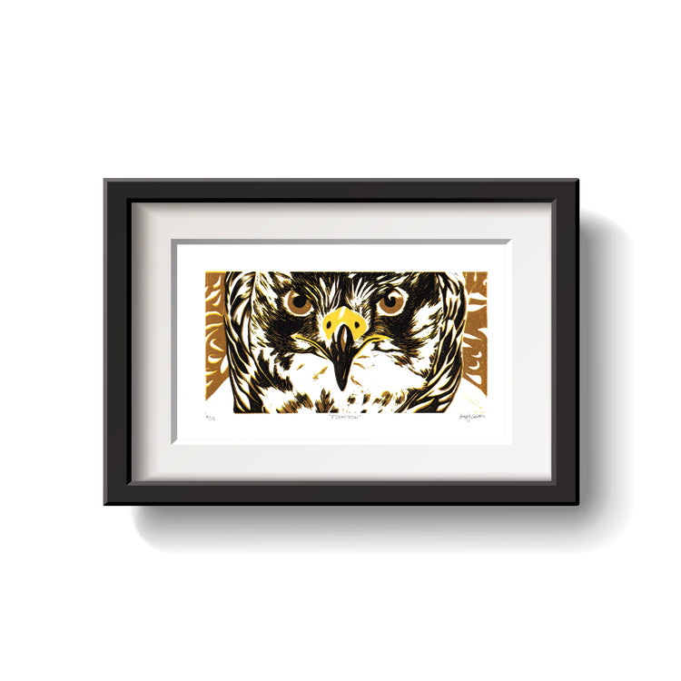 Osprey Lino Print by Emily Ciecka