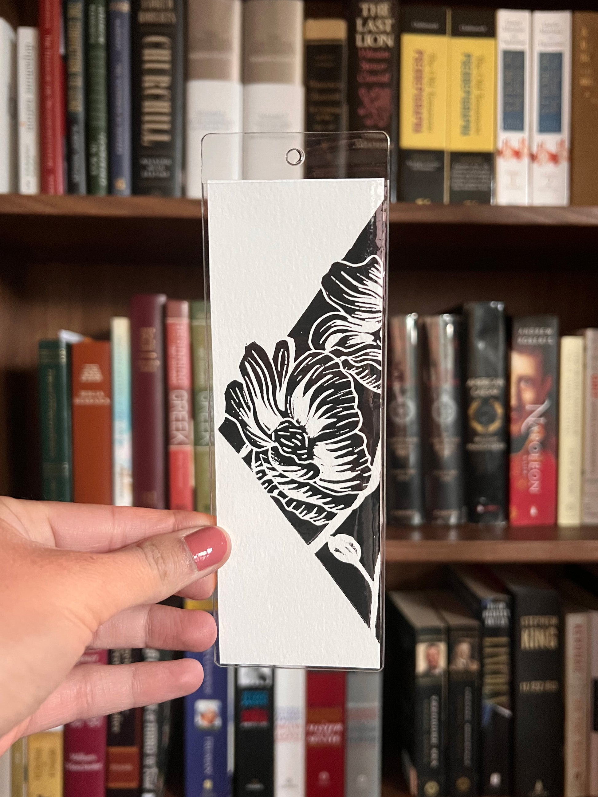 Floral Lino Print Bookmark by Emily Ciecka