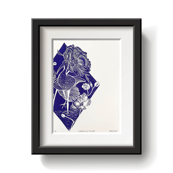 Crane Lino Print by Emily Ciecka